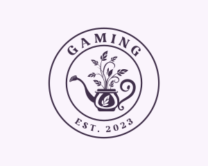 Gardening - Gardener Watering Pot logo design