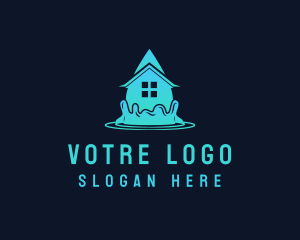 Supply - House Water Droplet logo design