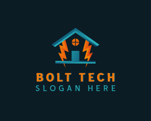 Lightning Bolt Power House logo design