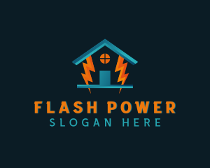 Lightning Bolt Power House logo design