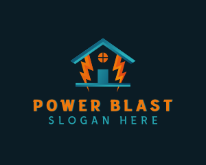 Lightning Bolt Power House logo design