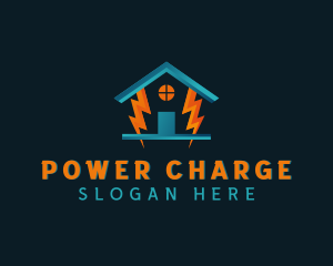 Lightning Bolt Power House logo design