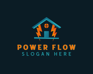 Lightning Bolt Power House logo design