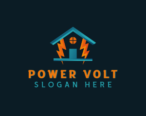 Lightning Bolt Power House logo design