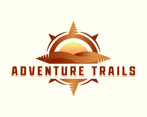 Mountain Compass Navigation logo design