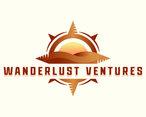 Mountain Compass Navigation logo design