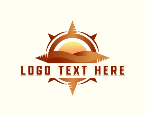 Expedition - Mountain Compass Navigation logo design