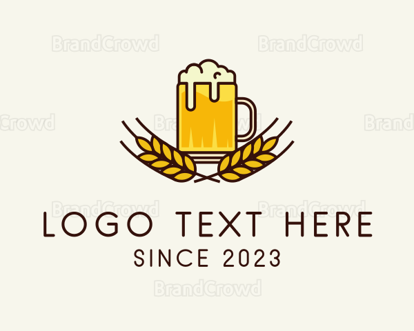 Beer Mug Booze Logo