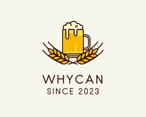 Liquor Bar - Beer Mug Booze logo design