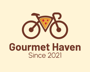 Pizza Bicycle Delivery  logo design