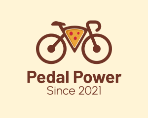 Pizza Bicycle Delivery  logo design