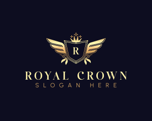 Royal Shield Wings logo design