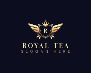 Royal Shield Wings logo design