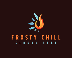Freezer - Fire Ice Ventilation logo design