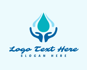 Disinfectant - Hand Wash Water Droplet logo design