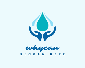 Hand Wash Water Droplet Logo