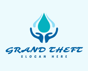 Hygiene - Hand Wash Water Droplet logo design