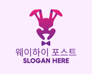 Purple Magic Rabbit logo design