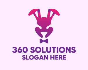 Purple Magic Rabbit logo design