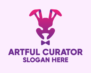 Purple Magic Rabbit logo design