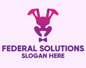 Purple Magic Rabbit logo design