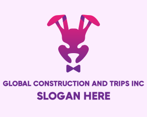 Purple Magic Rabbit logo design