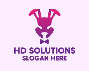 Purple Magic Rabbit logo design