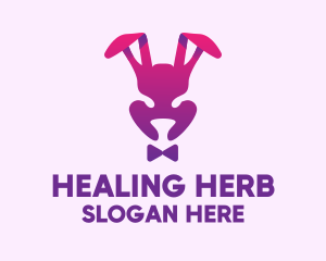 Purple Magic Rabbit logo design