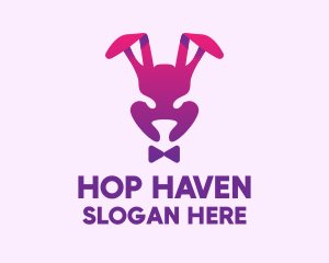 Hop - Purple Magic Rabbit logo design