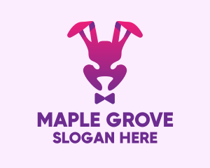 Purple Magic Rabbit logo design