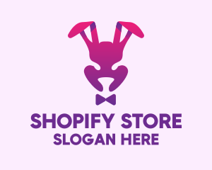 Purple Magic Rabbit logo design