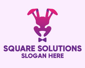 Purple Magic Rabbit logo design