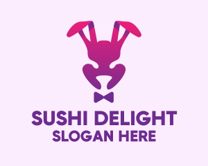 Purple Magic Rabbit logo design