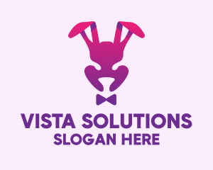 Purple Magic Rabbit logo design