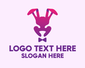 Jump - Purple Magic Rabbit logo design