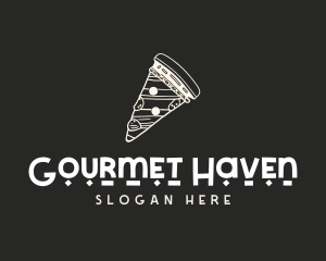 Gourmet Pizza Pizzeria Slice logo design