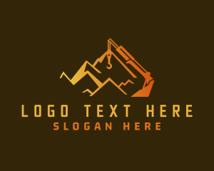 Dig - Industrial Mountain Excavator logo design