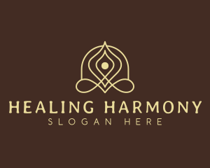 Relaxation Yoga Healing logo design