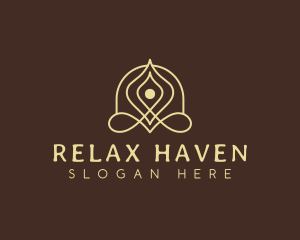 Relaxation Yoga Healing logo design