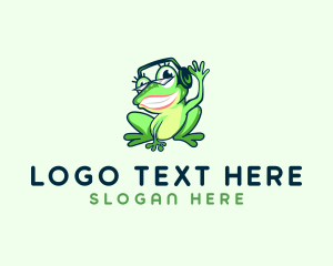 Frog - Frog Disk Jockey logo design