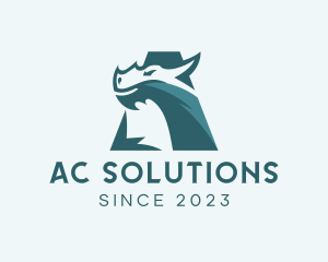 Dragon Letter A logo design