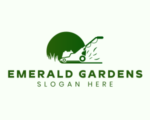 Garden Lawn Mower logo design