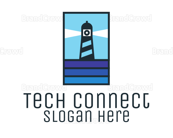 Seaside Lighthouse Beacon Logo