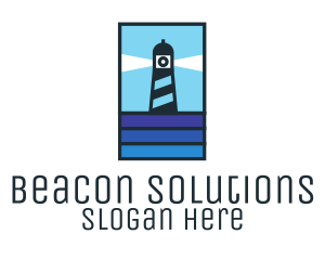 Seaside Lighthouse Beacon logo design