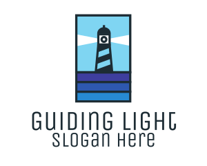 Seaside Lighthouse Beacon logo design