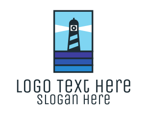 Seaside Lighthouse Beacon Logo