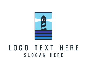 Seaside Lighthouse Beacon logo design