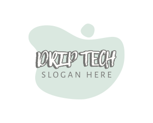 Paint Drip Wordmark logo design