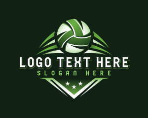 Coach - Volleyball Sports Varsity logo design