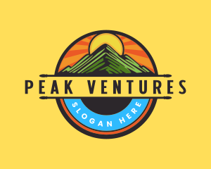 Peak Summit Mountain logo design